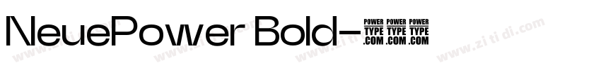 NeuePower Bold字体转换